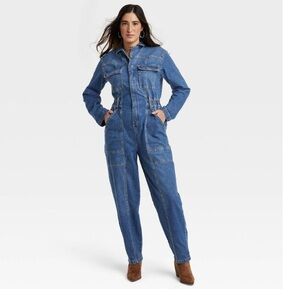 Universal Thread Indigo Denim Jumpsuit
